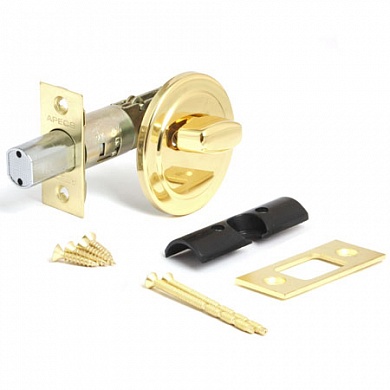 Картинка Задвижка дверная Apecs L-0108-G золото